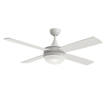 Maxim Lighting Quattro 52" 4-Blade Ceiling Fan w/ LED - 1,400 Lumens - 18W - 3000K - 120V - Matte White