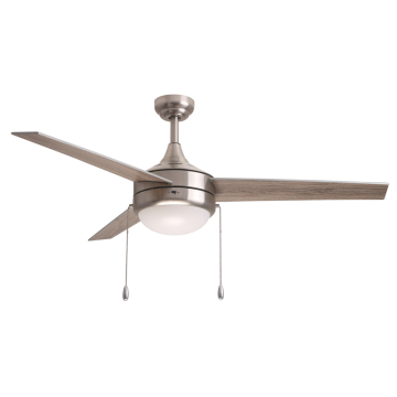 Maxim Lighting Trio Pull 52" 3-Blade Ceiling Fan w/ Pull Chain - 960 Lumens - 9W - 3000K - 120V - Satin Nickel