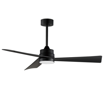 Maxim Lighting Vortex 52" Outdoor Fan with LED Light Kit - 3000K - 120V - Black
