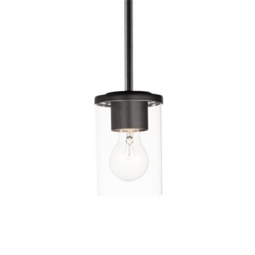 Maxim Lighting Corona 1-Light Mini Pendant - Clear Glass Shade - 120V - Black