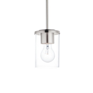 Maxim Lighting Corona 1-Light Mini Pendant - Clear Glass Shade - 120V - Satin Nickel