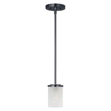 Maxim Lighting Corona 1-Light Mini Pendant - Frosted Glass Shade - 120V - Black
