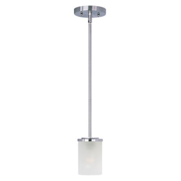 Maxim Lighting Corona 1-Light Mini Pendant - Frosted Glass Shade - 120V - Satin Nickel