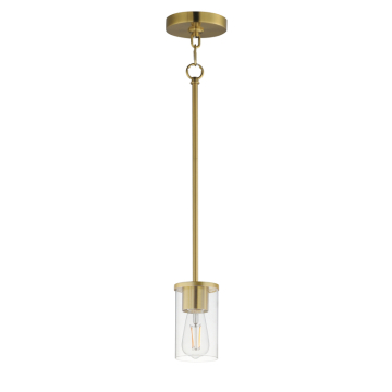 Maxim Lighting Lateral Mini Pendant - 120V - Satin Brass - Clear Glass