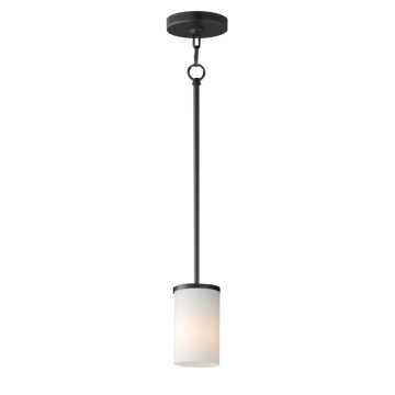 Maxim Lighting Lateral Mini Pendant - 120V - Black - Satin White Glass