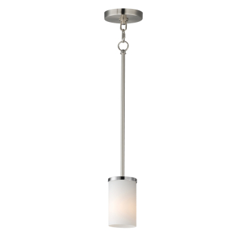 Maxim Lighting Lateral Mini Pendant - 120V - Satin Nickel - Satin White Glass