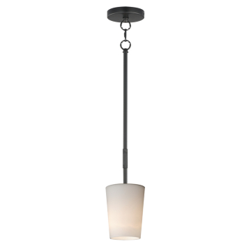 Maxim Lighting Durham 1-Light Pendant - 120V - Black - White Glass