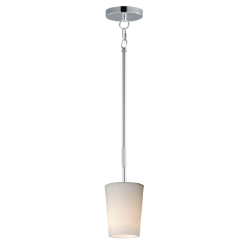 Maxim Lighting Durham 1-Light Pendant - 120V - Polished Chrome - White Glass