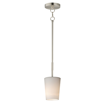 Maxim Lighting Durham 1-Light Pendant - 120V - Satin Nickel - White Glass