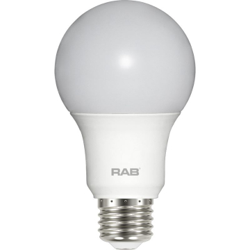 RAB 9W LED A19 Lamp - 3000K - 800 Lumens - 120V