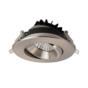 Lotus Venus 4" Round Recessed Gimbal LED Downlight - 12W - CCT Selectable - 920 Lumens - 120V - Brushed Nickel