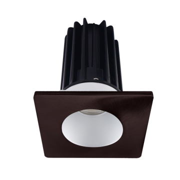Lotus 2" LED Recessed Downlight - 8W - 2700K - 580 Lumens - Silver Reflector - Square Bronze Trim - 120V