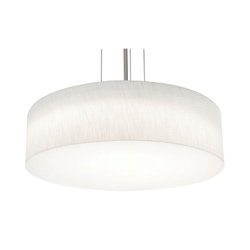 AFX Anton 24" Pendant - 120V - Satin Nickel / Linen White