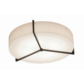 AFX Apex 17" LED Flush Mount - Motion Sensor - 30W - CCT Selectable - 120-277V - Espresso / Jute