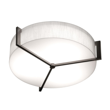 AFX Apex 17" LED Flush Mount - Battery Backup - Motion Sensor - 30W - CCT Selectable - 120-277V - Espresso / Linen White