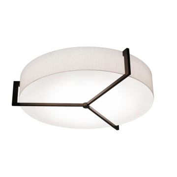 AFX Apex 21" LED Flush Mount - 42W - CCT Selectable - 120-277V - Espresso / Linen White
