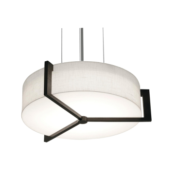 AFX Apex 14" Pendant - 120V - Espresso / Linen White