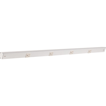 Task Lighting 36" Slim Profile Angled Power Strip - 4 Single White Receptacles - White
