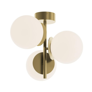 AFX Arren 17" LED Semi-Flush Mount - 2,600 Lumens - 27W - CCT Selectable - 120-277V - Light Antique Brass