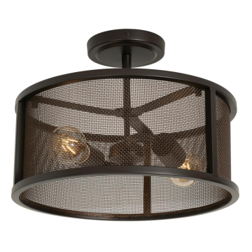 AFX Austin 14" 2-Light Semi-Flush Mount - 120V - Bronze
