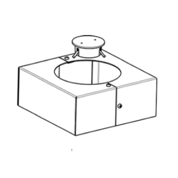 RAB Base Cover for 8" Round Pre-Drilled Poles