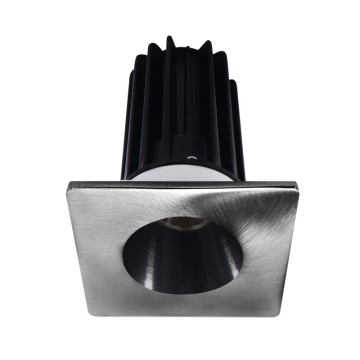 Lotus 2" LED Recessed Downlight - 8W - 2700K - 580 Lumens - Black Reflector - Square Chrome Trim - 120V