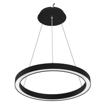 RAB BOA Ring Single Ring Downlight LED Pendant - 5,573 Max Lumens - 12 | 20 | 24 | 28 | 40W - CCT Selectable - 2 ft - Black - 120-277V