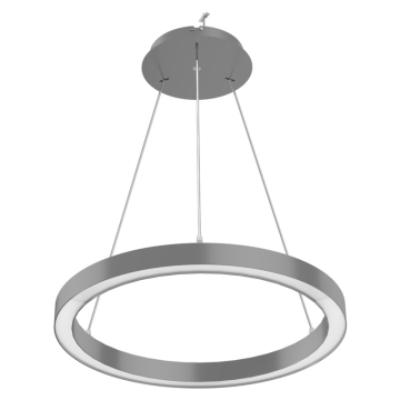 RAB BOA Ring Single Ring Downlight LED Pendant - 5,573 Max Lumens - 12 | 20 | 24 | 28 | 40W - CCT Selectable - 2 ft - Silver - 120-277V