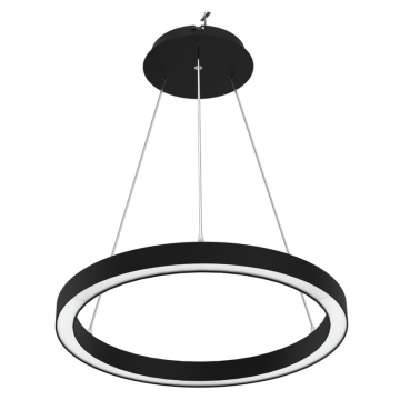 RAB BOA Ring Single Ring Up/Downlight LED Pendant - 5,382 Max Lumens - 12 | 20 | 24 | 28 | 40W - CCT Selectable - 2 ft - Black - 120-277V