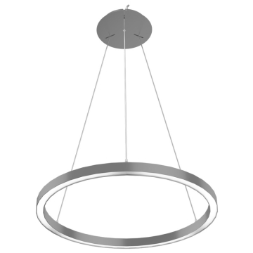 RAB BOA Ring Single Ring Downlight LED Pendant - 7,962 Max Lumens - 18 | 30 | 36 | 42 | 60W - CCT Selectable - 3 ft - Silver - 120-277V