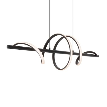 DALS Spin 40" Horizontal LED Pendant - CCT Selectable - 120V - Black