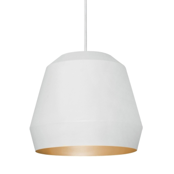 AFX Bronx 10" Medium Base Pendant - 60W - 120V - White/Gold