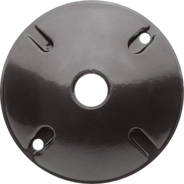 RAB 1 Hole Die Cast 4" Round Cover - Black
