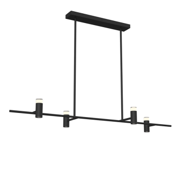 DALS Quartet 72" LED Linear Chandelier - 32W - CCT Selectable - 120V - Black