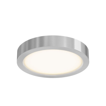 DALS Delta Round LED Flush Mount - 6" - 11W - CCT Selectable - 120V - Satin Nickel