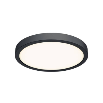 DALS Delta Round LED Flush Mount - 10" - 17W - CCT Selectable - 120V - Black