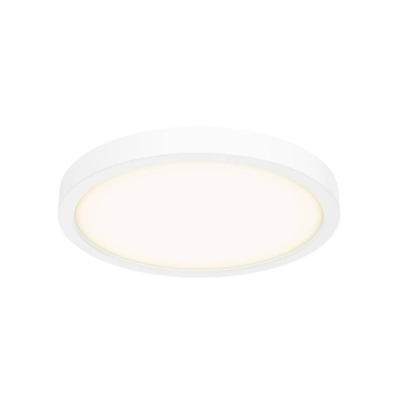 DALS Delta Round LED Flush Mount - 10" - 17W - CCT Selectable - 120V - White
