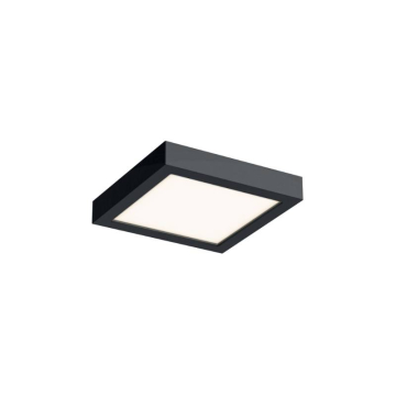 DALS Delta Square LED Flush Mount - 6" - 11W - CCT Selectable - 120V - Black