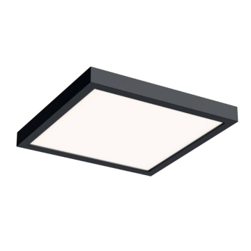 DALS Delta Square LED Flush Mount - 10" - 17W - CCT Selectable - 120V - Black