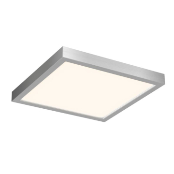 DALS Delta Square LED Flush Mount - 10" - 17W - CCT Selectable - 120V - Satin Nickel