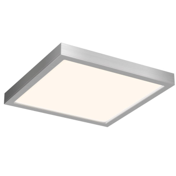DALS Delta Square LED Flush Mount - 14" - 26W - CCT Selectable - 120V - Satin Nickel