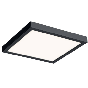 DALS Delta Square LED Flush Mount - 14" - 26W - CCT Selectable - 120V - Black