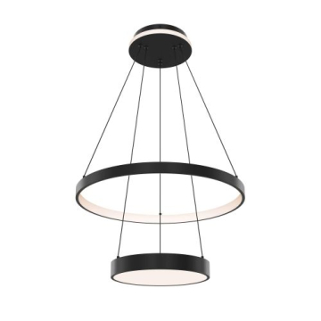 DALS Drop 2-Tier LED Pendant - CCT Selectable - 120V - Black