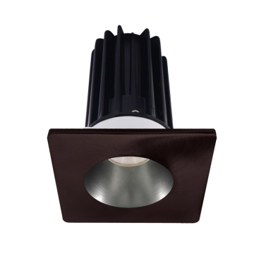 Lotus 2" LED Recessed Downlight - 8W - 2700K - 580 Lumens - Chrome Reflector - Square Bronze Trim - 120V