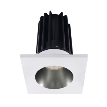 Lotus 2" LED Recessed Downlight - 8W - 2700K - 580 Lumens - Chrome Reflector - Square White Trim - 120V