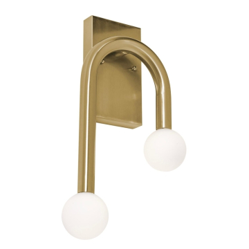 AFX Colette 17" LED Wall Sconce - 640 Lumens - 11W - CCT Selectable - 120-277V - Light Antique Brass