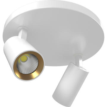 RAB COLUMN LED Track Light - Two-Head - 1,126 Lumens - 12W - CCT Selectable - Round Ceiling Mount - 120V