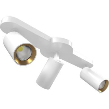 RAB COLUMN LED Track Light - Three-Head - 1,698 Lumens - 18W - CCT Selectable - Linear Ceiling Mount - 120V