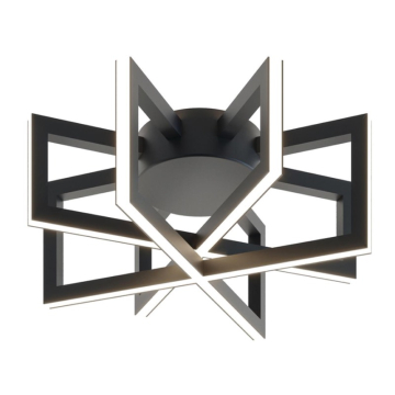 AFX Cass 13" LED Semi-Flush Mount - 3000K - 120V - Black