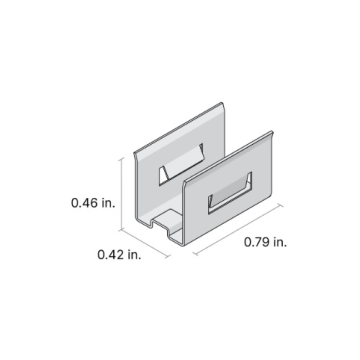 DiodeLED Mounting Clips for LINAIRE Flex Mini 3D Bend - 2 Pack - White